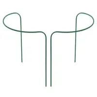 Кустодержатель, d=80 см, h=80 см, ножка d=1 см, металл, набор 2 полудуги, зелёный