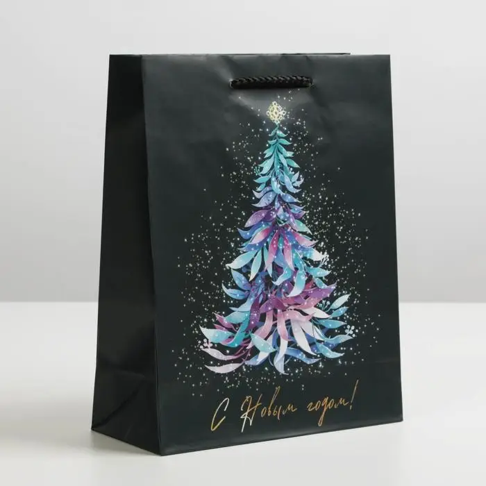 Пакет подарочный новогодний ламинированный «Ёлочка», MS 18 х 23 х 8 см Пакет подарочный новогодний ламинированный «Ёлочка», MS 18 х 23 х 8 см