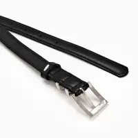 Ремень жен 03-01-02-01, Июнь2502, 2*0,3*110 см, без винта, пряж металл, 1 прокол, черный