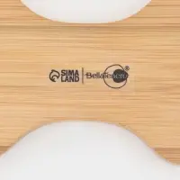 Салфетница BellaTenero, 14&times;7&times;10 см, на бамбуковой подставке, керамика, белая