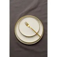 Блюдо фарфоровое сервировочное с бортиком Magistro Poursephona, d=25.5 см, бежевый