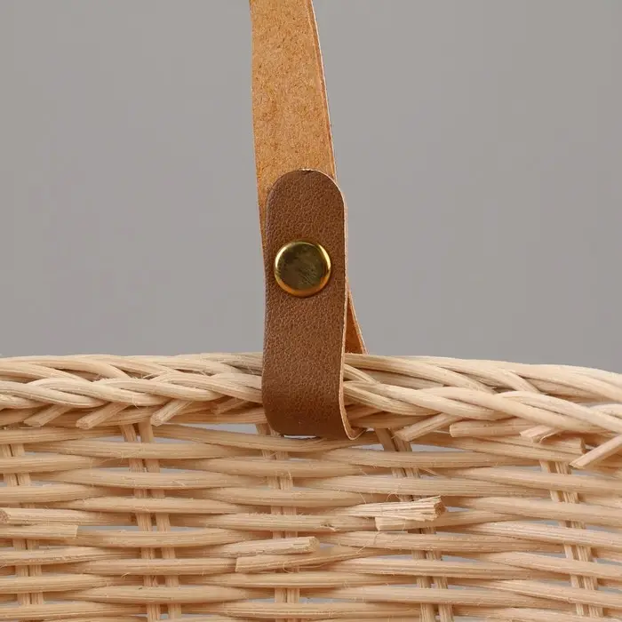 Корзина плетеная, 27 x 19 x 15/31 см, бежевая, ротанг