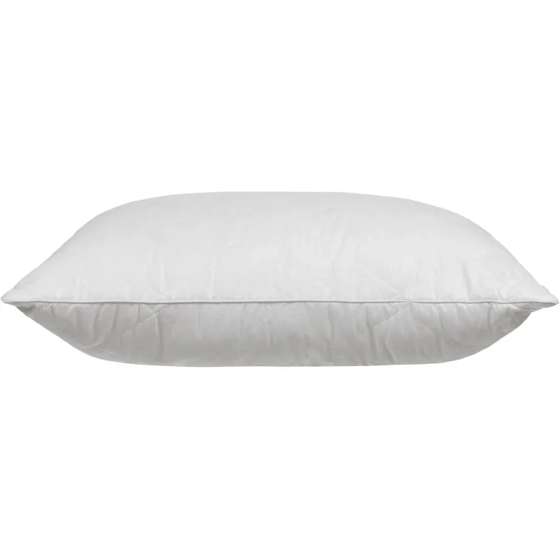 Подушка Luscan 50х70 см стеганная микрофибра/лебяжий пух, с цветным кантом