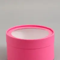 Подарочная коробка, сливовая, завальцованная с окном, 18 х 10 см