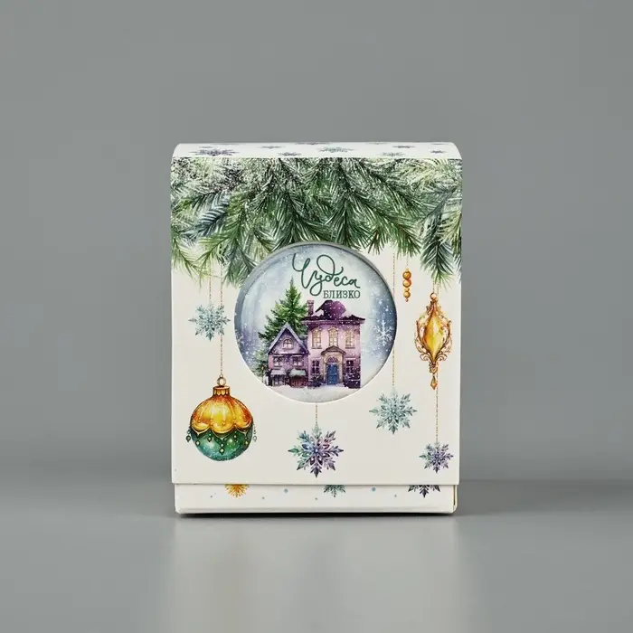 Бонбоньерка новогодняя «Снежный шар», 6 х 7 х 6 см Бонбоньерка новогодняя «Снежный шар», 6 х 7 х 6 см