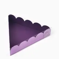 Коробка для печенья, кондитерская упаковка с пластиковой крышкой, &laquo;Фиолетовая&raquo;, 18&times;3 см