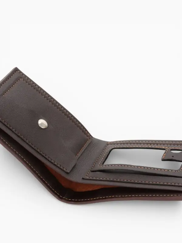 Портмоне мужское на магните, отдел для карт, монет, цвет коричневый