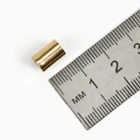 Замок-концевик магнитный, L=20 мм, d (внутренний)=7 мм, (набор 3 шт.), цвет золото