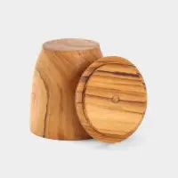 Кружка с крышкой, 11&times;8.5&times;10.5 см, тиковое дерево