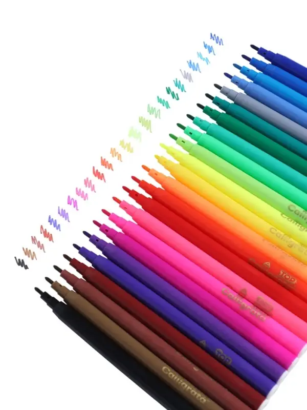 Фломастеры 24 цветов, Calligrata TOP, в блистере