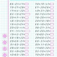 Мини - тренажёр по математике &laquo;Развиваем навыки счета от 0 до 100&raquo;, 2 класс