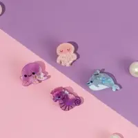 Краб для волос "Океан" (набор 4 шт) улыбашки, 3,5 см