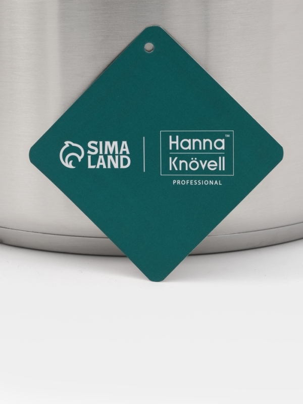 Ковш 5,1 л, d=22, h=13,5 см, с крышкой, толщина стенки 0,8 мм, индукция, две ручки Ковш 5,1 л, d=22, h=13,5 см, с крышкой, толщина стенки 0,8 мм, индукция, две ручки