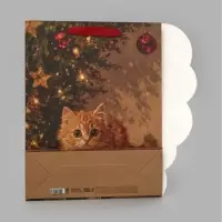 Пакет подарочный &laquo;С Новым годом&raquo;, котик, L 31&times;11.5&times;40 см