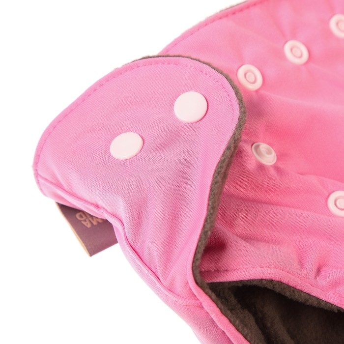 Многоразовый подгузник, угольно-бамбуковая ткань, 3-15 кг, цвет розовый, Крошка Я