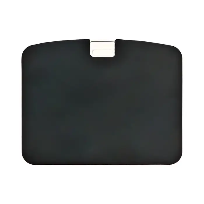 Бейдж горизонтальный, внешний размер 100&times;79 мм, внутренний размер 85&times;54 мм, силиконовый, чёрный