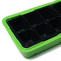 Мини - парник для рассады, 57&times;18&times;12 см, 3 вставки, 18 ячеек по 125 мл, пластик, Greengo