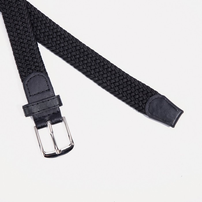 Ремень детский , ширина 2,5 см, пряжка металл, цвет чёрный