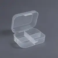 Органайзер для хранения мелочей, 4 секции, 12&times;9&times;4.5 см, прозрачный