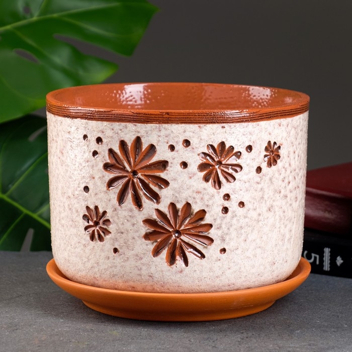 Горшок цветочный Горшок цветочный "Атлант" ромашки 3 л