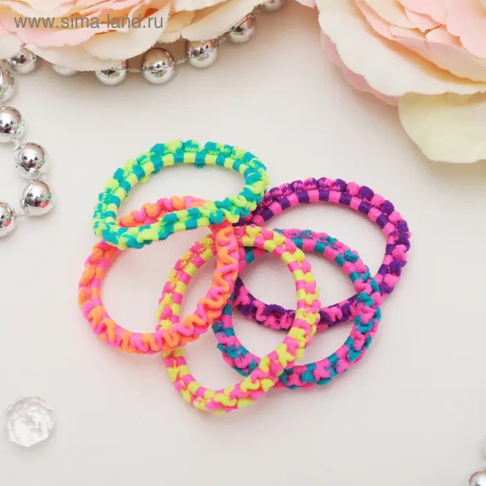 Резинка для волос  Резинка для волос "Магическая" (набор 5 шт) клетка