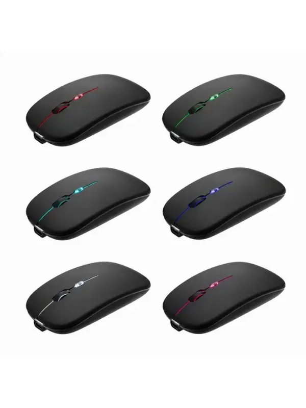 Мышь MB-2.4 беспроводная, оптическая, подсветка, 800-1600 dpi, USB, Bluetooth, чёрная