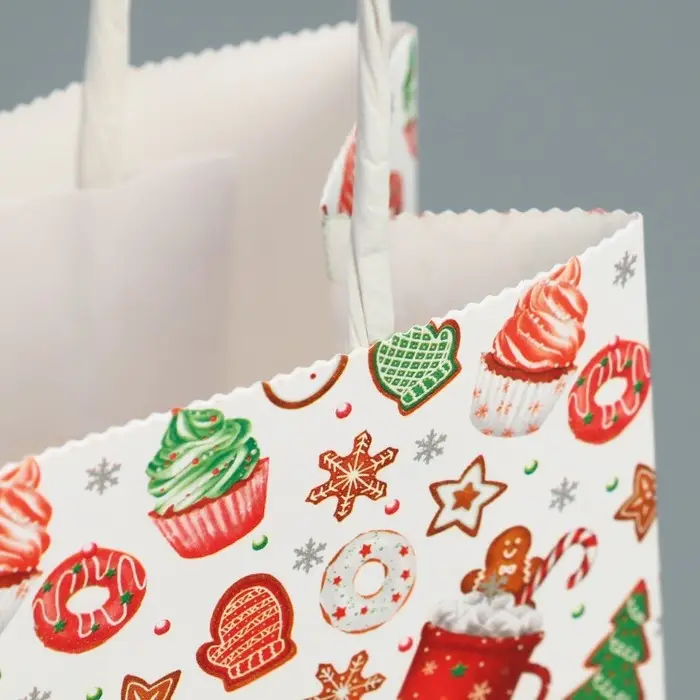 Пакет подарочный новогодний крафтовый «Сладкого Нового года», 15 х 10 х 6 см Пакет подарочный новогодний крафтовый «Сладкого Нового года», 15 х 10 х 6 см