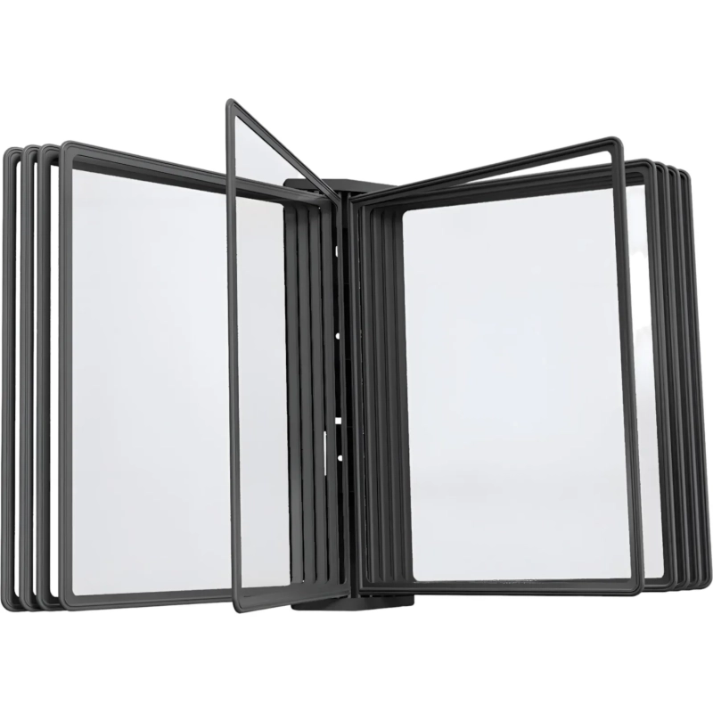 Демосистема настенная Attache А4, 10панелей,черный с черными кантами