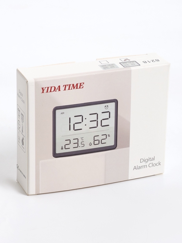 Часы настенные электронные, термометр, гигрометр, 7.3 х 1.5 х 9.3 см Часы настенные электронные, термометр, гигрометр, 7.3 х 1.5 х 9.3 см