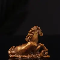 Фигура "Лошадь лежит" 8х6х3 см, бронза