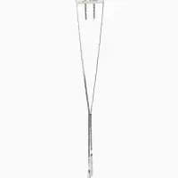 Гарнитур 2 предмета: кулон, серьги &laquo;Элегантность&raquo;, кисточки, белые в серебре, 50 см