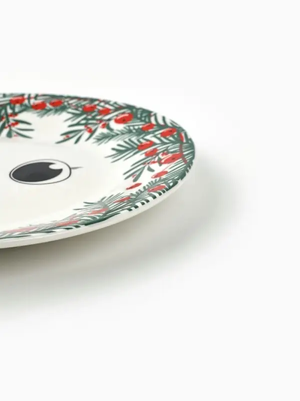 Тарелка плоская новогодняя &laquo;Снеговик Крош&raquo;, d=20 см