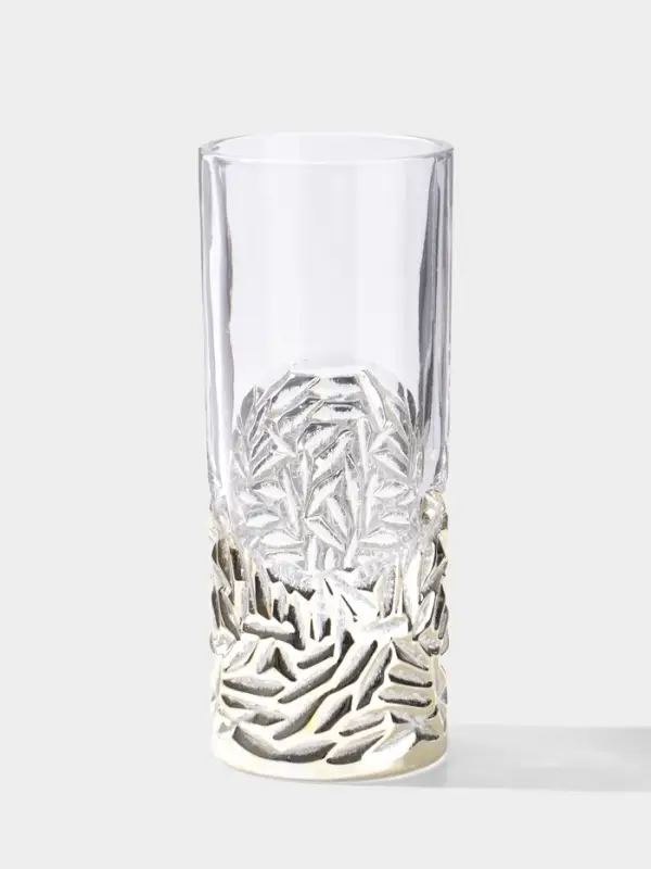Ваза для цветов &laquo;Милагрос&raquo;, узоры низ, 24&times;10 см, стекло, прозрачная