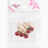 Шарм для браслета на карабине &laquo;Божья коровка&raquo;, красно-чёрный в золоте