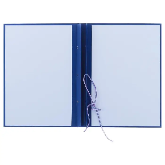 Папка &laquo;Выпускная квалификационная работа на степень бакалавра&raquo; бумвинил, гребешки/сутаж, без бумаги, синяя, (вместимость до 150 листов)