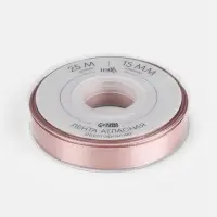 Лента атласная TEIRA, двухсторонняя, 15 мм, 25&plusmn;1 м, нежно-розовая №164