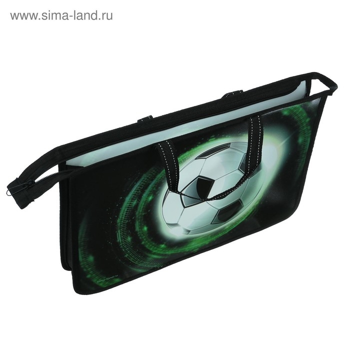 Папка с ручками А4, 335 х 235 х 55 мм, пластиковая, ручки-тесьма, Calligrata  Папка с ручками А4, 335 х 235 х 55 мм, пластиковая, ручки-тесьма, Calligrata "Мяч"