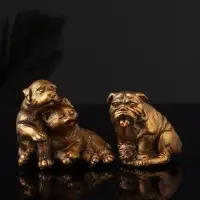 Набор фигурок &laquo;Гости, кошка и собака&raquo;, 2 шт., 7 см, бронза