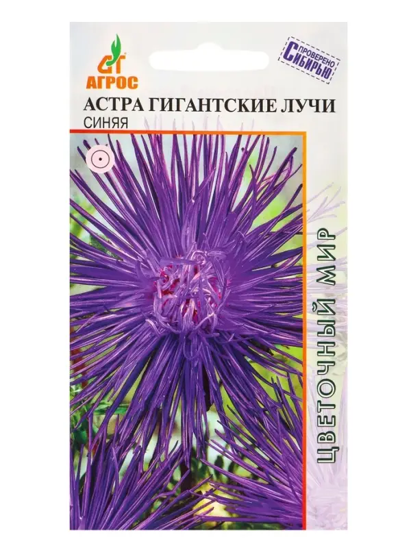 Семена Астра гигант Лучи Синяя 0,3 г Семена Астра гигант Лучи Синяя 0,3 г
