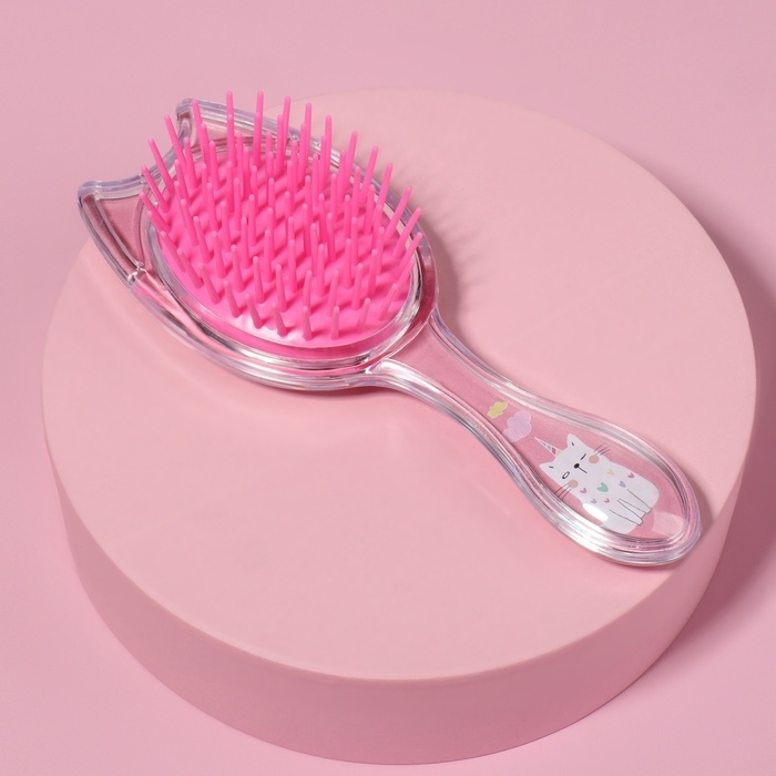 Расчёска - шейкер, 16 (±1) × 6 см, цвет розовый Расчёска - шейкер, 16 (±1) × 6 см, цвет розовый