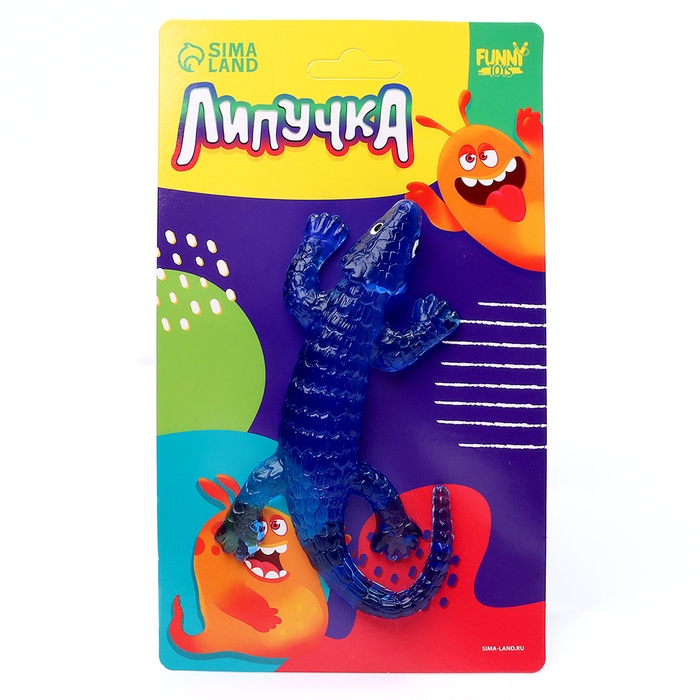 Липучка  Липучка "Ящерка", цвета МИКС , на блистере