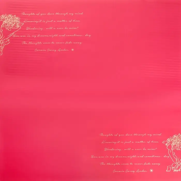 Пленка в листах, 58×58 см, «Мысли о тебе...», винный, 65 мкм Пленка в листах, 58×58 см, «Мысли о тебе...», винный, 65 мкм