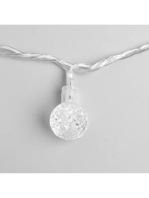 Гирлянда &laquo;Нить&raquo; 5 м с насадками &laquo;Мини фонарик&raquo;, IP20, прозрачная нить, 20 LED, свечение мульти (RG/RB), мигание, 220 В