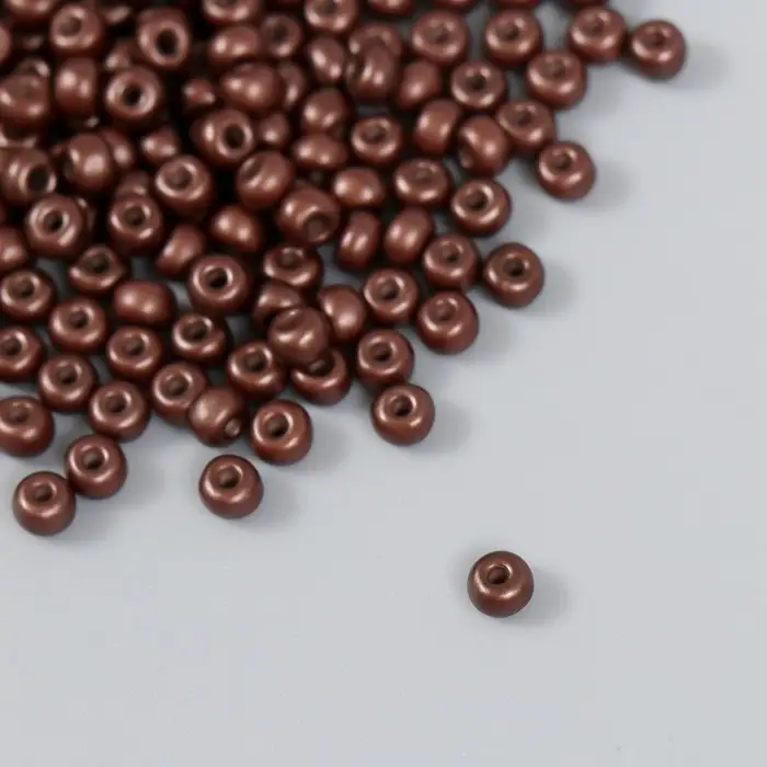 Бисер стекло 6/0  Бисер стекло 6/0 "Серо-коричневый" 15 гр