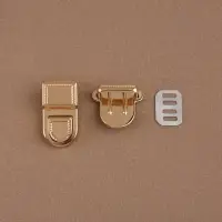 Застёжка для сумки, 2.5×3.1 см, цвет золотой