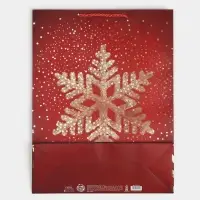 Пакет &laquo;Золотая снежинка&raquo;, 31 х 40 х 11 см