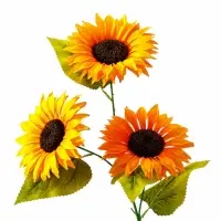 Цветы искусственные &laquo;Подсолнух галант&raquo;, h=60 см, d=12 см, оранжевые