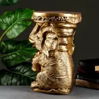 Фигура - подставка для мелочей &laquo;Слон сидя&raquo;, столик под бронзу, 33&times;26&times;44 см