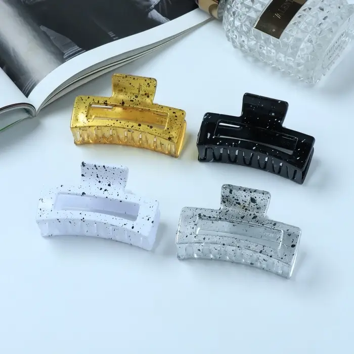 Крабик для волос «Пелагея», прямой, 6.5 см, МИКС