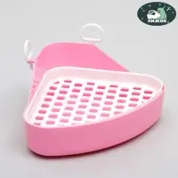 Туалет для кроликов и хорьков, 18.5&times;18 см, угловой, пластик, цвет МИКС